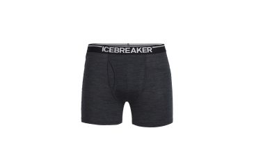 Image of Icebreaker Anatomica Boxers w Fly, Jet Hthr/Black, S, 103030008S