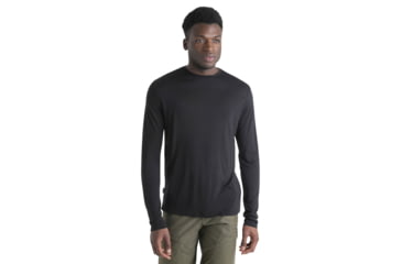 Image of Icebreaker Men Merino 125 Cool-Lite Sphere LS Tee, Black, M, IB0A56ZL001M