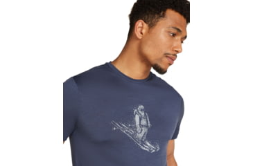 Image of Icebreaker Men Merino 150 Tech Lite SS Tee Skiing Yeti, Graphite, M, IB0A572Y884M