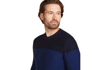 Image of Icebreaker Men Waypoint Crewe Sweater, Midnight Navy/Royal Navy/CB, L, IB104328938L