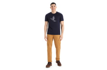 Image of Icebreaker Tech Lite II Short Sleeve Skiing Yeti T-Shirt - Mens, Midnight Navy, 2XL, IB0A56IM401XXL