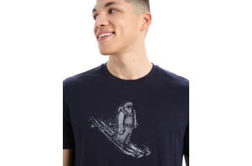Image of Icebreaker Tech Lite II Short Sleeve Skiing Yeti T-Shirt - Men's, Midnight Navy, 2XL, IB0A56IM401XXL