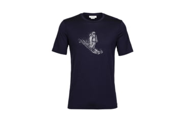 Image of Icebreaker Tech Lite II Short Sleeve Skiing Yeti T-Shirt - Mens, Midnight Navy, 2XL, IB0A56IM401XXL