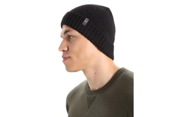Image of Icebreaker Vela Cuff Beanie, Black, One Size, IB105237001OS