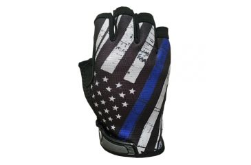 Image of Blue Line Flag - Unlined - Half Finger Gloves