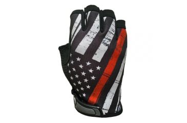 Image of Red Line Flag - Unlined - Half Finger Gloves