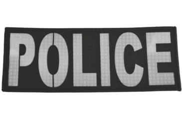 Image of IR.Tools Police Garrison Large Patches, Grey/Black, 8X3in, P-0066-06-001-PK