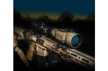 Image of IRAYUSA Hybrid Compact, Thermal Sight, 3.5X Magnification, 50mm Objective, Multiple Reticles, 1440x1080 AMOLED Display, Cerakote Finish, Tan, IRAY-HCH50R