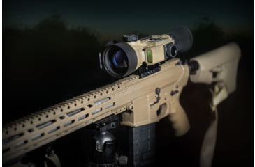 Image of IRAYUSA Hybrid Compact, Thermal Sight, 3.5X Magnification, 50mm Objective, Multiple Reticles, 1440x1080 AMOLED Display, Cerakote Finish, Tan, IRAY-HCH50R