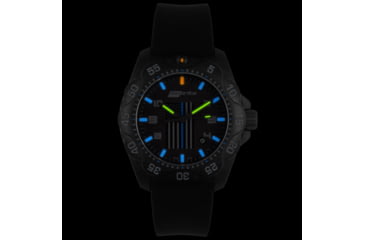 Image of Isobrite Thin Blue Line T100 Tritium Mid-Size Watch, Black/Gray, 39.5mm, ISO3006