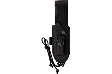 Image of J&amp;V Adventure Knives Chacal Funda Fixed Blade Knife, 9.88in Overall, 5in Satin MV-58 Stainless Steel Blade, Black Micarta Handle, Black Leather Belt Sheath, 1336-M1