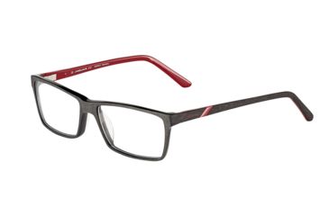 Image of Jaguar Spirit 31506 Single Vision Prescription Eyeglasses, Matte Black/Red Frame, JG315066852SV