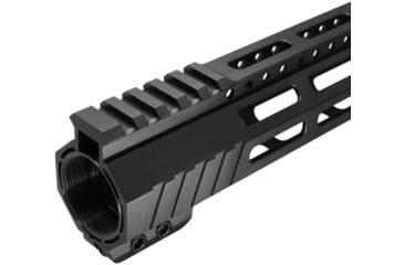 Image of JE Machine Tech AR-15 Ultralightweight Minimalist Partial Top Rail, 10 in, No Anti Rotation Tabs, Black, PS-223MLK10KBLK-H-NAR