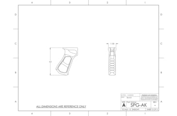 Image of JMac Customs AK Skeletonized Pistol Grip, Hard Coat Anodized, SPG-AK