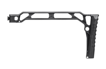 Image of JMac Customs SS-9RP Stock 5.5mm Folding Aks w/Rubber Butt Pad, Black, SS-9RP+5.5