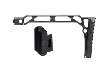 Image of JMac Customs SS-9RP Stock 5.5mm Folding Aks w/Rubber Butt Pad, Black, SS-9RP+5.5