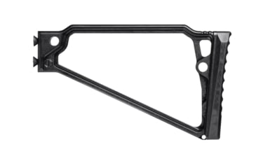 Image of JMac Customs TS-8RP Stock 4.5mm Folding Aks w/Rubber Butt Pad, Black, TS-8RP+SM-4.5