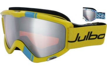 Image of Julbo Bang Rx Insert Goggles - Blue Frame, Silver Flash/Orange tint Cat.3 lens 72312121