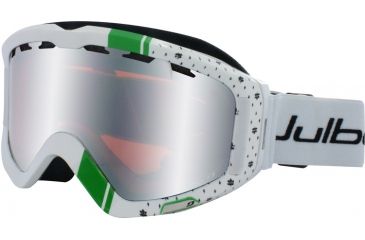 Image of Julbo Down Rx Insert Goggles - White/Green Frame, Orange tint Cat. 3 Lens 72212111