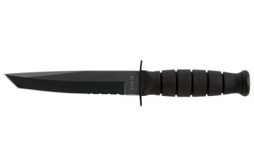 Image of Ka Bar Knives Kb5055 Serrated Short Ka Bar Black Tanto Knife Kydex Sheath