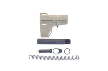 Image of KAK Shockwave Package, Pistol Stabilizer Brace/Tube/Buffer/Buffer Spring/Endplate/Castle Nut, FDE SHOCKWAVE-PACKAGE-FDE