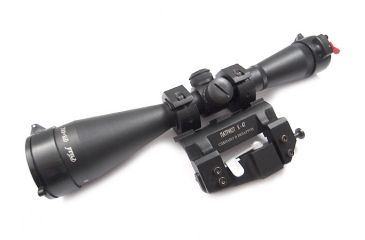 Image of Kalinka Optics KOM 8x48 Illuminated 1000m Dragunov Reticle Rifle Scope, 47mm Universal SVD Mount, Black, GSKOM848MLC47