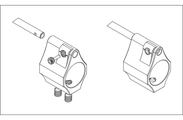 Image of Kaw Valley Precision AR-15 Standard Gas Block, .750, Black, Small, KVP-GB-750