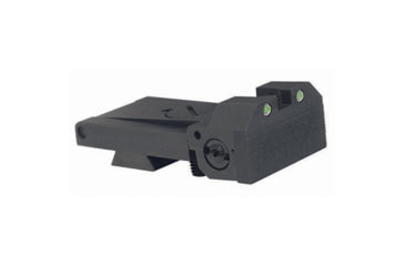 Image of Kensight Bomar BMCS Beveled Blade Tritium Adjustable Rear Night Sight w/Arctic White Outlines, Black, 860-099