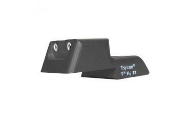 Image of Kensight SLAM Dot Fixed Rear Sight, Designed for One-Handed Cocking/Cycling of Slide, fits Novak LoMount Sight Dovetail, Matte Black, Green Tritium Dots 860-668