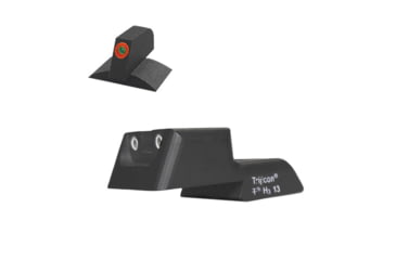 Image of Kensight SLAM Fixed Rear 1911 Night Sight One-Handed Cocking/Cycling of Slide, Recessed Blade, Tritium w/White Outlines, Fits Novak Sight Dovetail w/ 0.160in Tall, Contoured, Tritium Lumi-Orange, Black, 980668