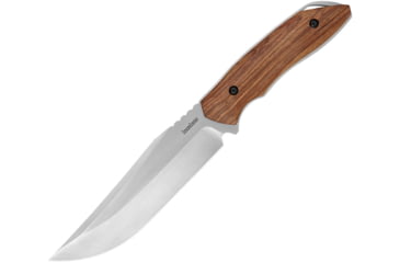 Image of Kershaw Hurdle Fixed Blade Knife, 6.25in, Stainless Blade, Brown Wood Handle, 1418