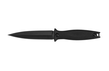 Image of Kershaw Secret Agent Fixed Blade Knife, 4.4in SS Blk-Oxide Spear Point, Black, Rubberized, 4007