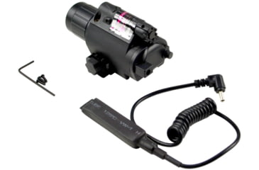 Image of Kexuan Tac Light and Red Laser Sight Combo w/ Remowable Switch, 220 Lumens, Black, FLRL01
