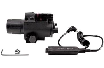 Image of Kexuan Tac Light and Red Laser Sight Combo w/ Remowable Switch, 220 Lumens, Black, FLRL01