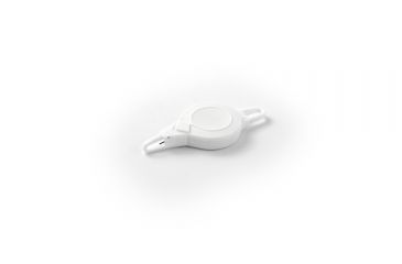 Image of Key-Bak Z-Bak Flex-Hook Retractable Reel w/ 36in Nylon Cord, Flexible Mini-Carabineer Attachment, Flexible ID Flex-Hook, White 0116-301