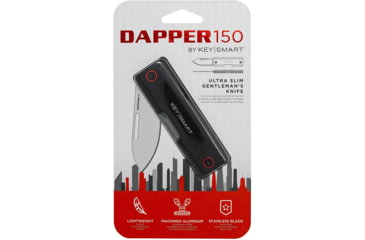Image of KeySmart Dapper 150 Ultra Slim Gentlemans Knife, Black, KS817-BLK
