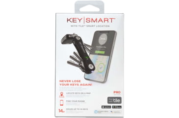 Image of KeySmart KeySmart Pro w/Tile Smart Location, Black, KS411-BLK