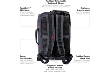 Image of KeySmart Urban Union Hybrid Messenger Bag, Black, KS359-SLT