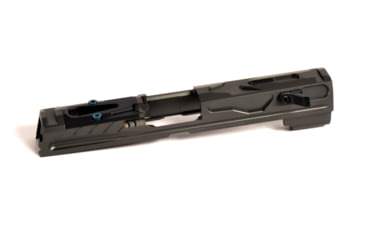 Image of Killer Innovations Flux Raider/Velocity Defence Sig P320 F 9mm Charging Handle Pistol Slide, V1, DLC, Gray, SIGSL644MDC