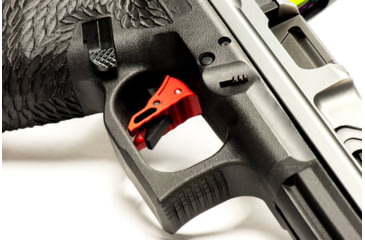 Image of Killer Innovations Velocity For Glock Gen 5 Trigger Shoe, 5.5lb, Red Shoe/Black Safety, GLKTG354REDB