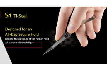 Image of Klarus S1 Ti-Scal Titanium Folding Knife, Medical-Grade Titanium, Nano Slim-X Change Blade, Silver, S1-TI-SCAL