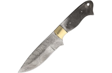 Image of Knifemaking 5in Damascus Steel Drop Point, Brass Guard, BL095