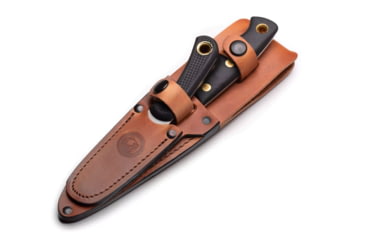 Image of Knives of Alaska Alpha Wolf/Muskrat Combo Fixed Blade Knives, 3in/2.25in, Magnacut Stainless Steel, Drop Point/Round Tip Blade, Suregrip, Black, 00374FG