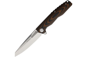 Image of Komoran G10 Linerlock Folding Knife, Black and orange, Black and orange G10 handle, BF210631