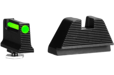 Image of L2D Combat Co-Witness/Suppressor Height Fiber Optic Sight Set, Glock 9mm/.40 S&amp;W/.357 Sig, Green, Fits Glock 9MM / 40S&amp;W / .357 Sig Not G43/43x/48, LD-S-FOS-GLK-GRN