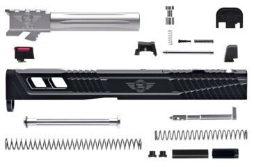 Image of L2D Combat Complete Catalyst Upper Non-Threaded, Fits Glock 19 Gen 3, Black/Stainless LD-CU-C-193-F-BLK-SS