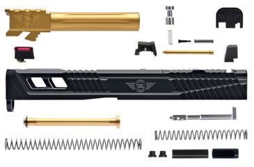 Image of L2D Combat Complete Catalyst Upper Non-Threaded, Fits Glock 19 G3, Black/TIN LD-CU-C-193-F-BLK-TIN