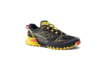 Image of La Sportiva Bushido III Road Running Shoes - Mens, Black/Yellow, 45.5, 56S-999100-45.5