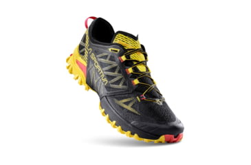 Image of La Sportiva Bushido III Road Running Shoes - Mens, Black/Yellow, 45.5, 56S-999100-45.5