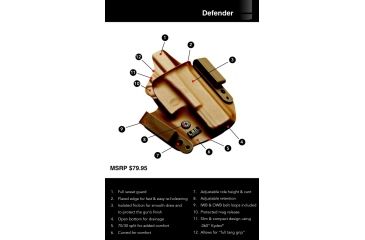 Image of LAG Tactical Defender Holster, S&amp;W M&amp;P 2.0 9/40, Right Handed, Black 4045